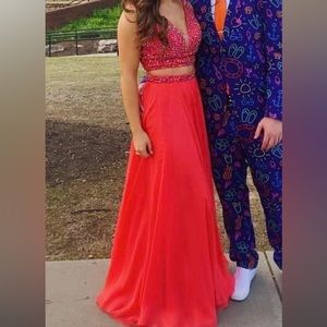 Selling orange Sherri hill dress!